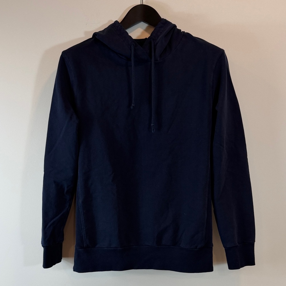 Athletic Fit Navy Men's Hoodie - Everyday Pullover - Medium